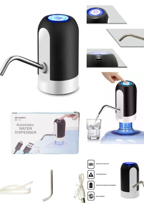 USB Rechargeable Automatic Water Bottle Pump – Electric Drinking Water Dispenser with One-Touch Switch for Gallon Bottles
