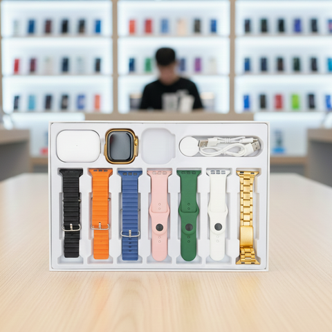 I20 Ultra Max Suit 10 In 1 Smart Watch With Airpods Comfortable Wear Stylish Design For Daily Use And Fashion Needs - Black - Golden - Silver